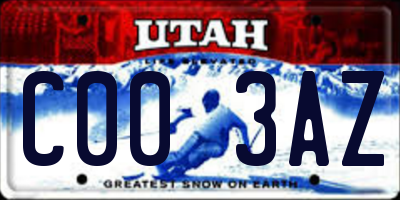 UT license plate C003AZ
