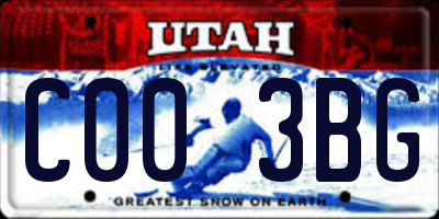 UT license plate C003BG