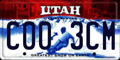 UT license plate C003CM