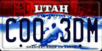 UT license plate C003DM