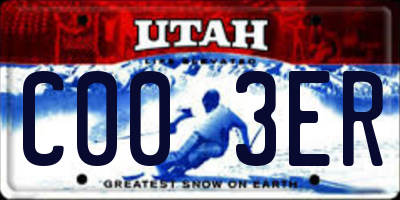 UT license plate C003ER