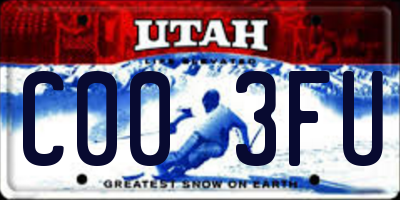 UT license plate C003FU
