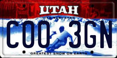 UT license plate C003GN