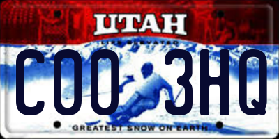UT license plate C003HQ