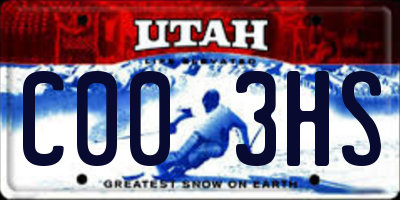 UT license plate C003HS