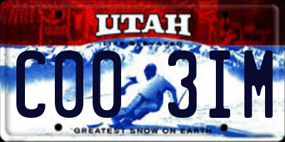 UT license plate C003IM