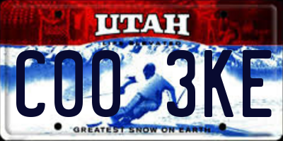 UT license plate C003KE