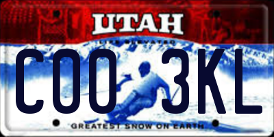 UT license plate C003KL