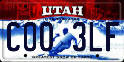 UT license plate C003LF