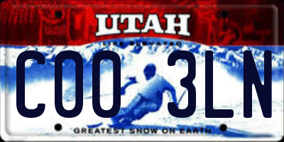 UT license plate C003LN