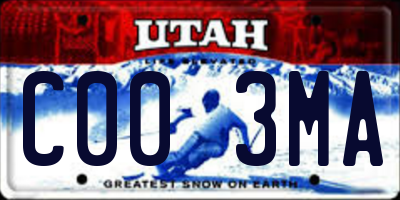 UT license plate C003MA