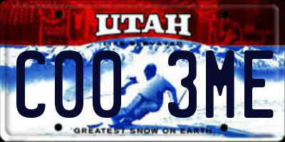UT license plate C003ME