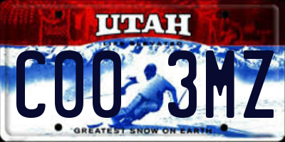 UT license plate C003MZ