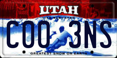 UT license plate C003NS