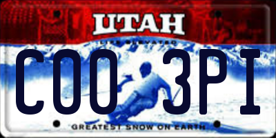 UT license plate C003PI