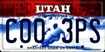 UT license plate C003PS