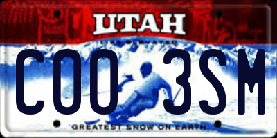 UT license plate C003SM