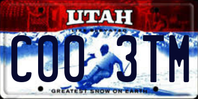 UT license plate C003TM