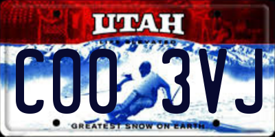 UT license plate C003VJ
