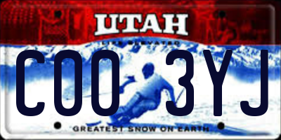 UT license plate C003YJ
