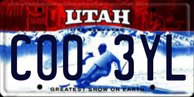 UT license plate C003YL