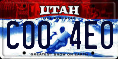 UT license plate C004EO