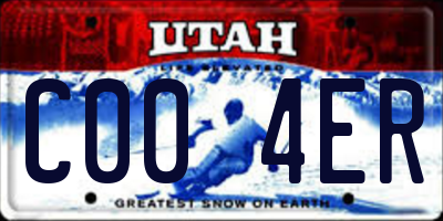 UT license plate C004ER