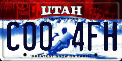 UT license plate C004FH