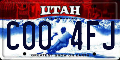 UT license plate C004FJ