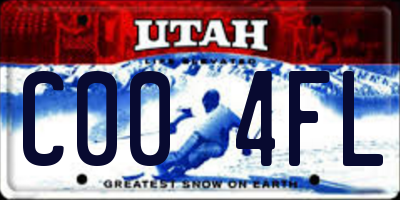 UT license plate C004FL