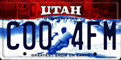 UT license plate C004FM