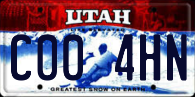 UT license plate C004HN