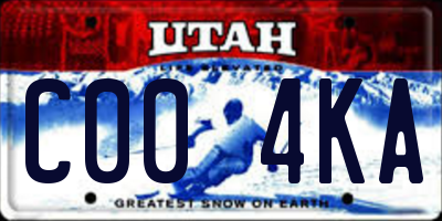UT license plate C004KA