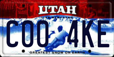 UT license plate C004KE