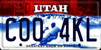 UT license plate C004KL