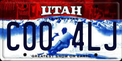 UT license plate C004LJ