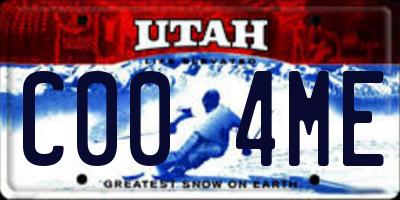 UT license plate C004ME