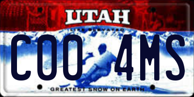 UT license plate C004MS