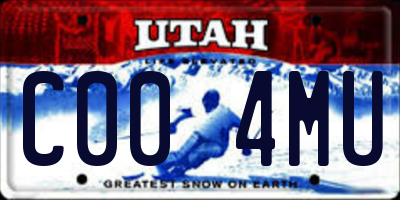 UT license plate C004MU