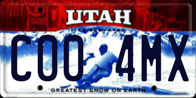 UT license plate C004MX