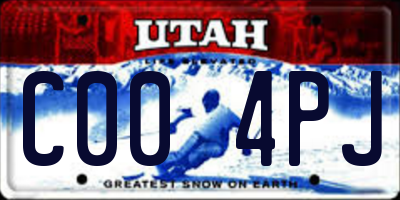 UT license plate C004PJ