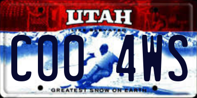 UT license plate C004WS