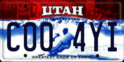UT license plate C004YI