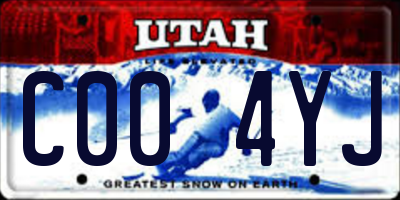UT license plate C004YJ