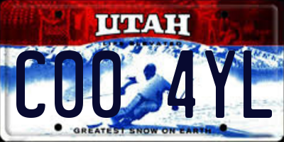 UT license plate C004YL
