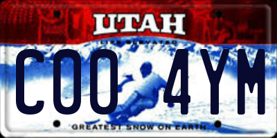 UT license plate C004YM