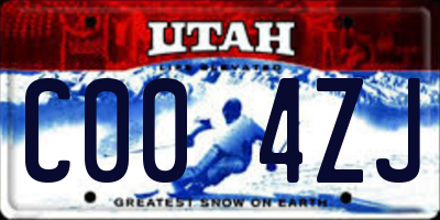 UT license plate C004ZJ