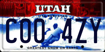 UT license plate C004ZY