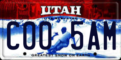 UT license plate C005AM