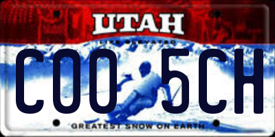 UT license plate C005CH